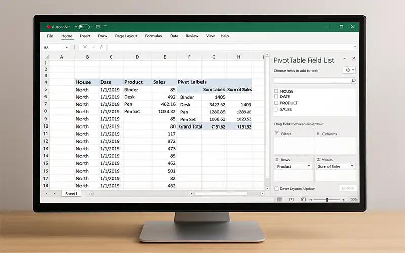 آموزش Pivot Table در اکسل