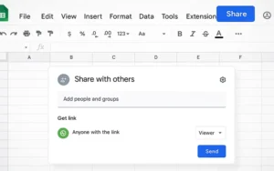 اشتراک‌گذاری و کنترل سطح دسترسی در گوگل شیت
