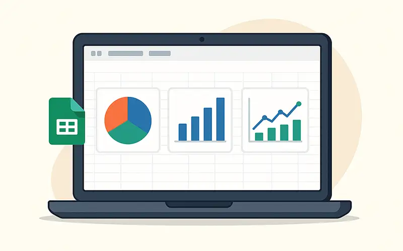 آموزش جامع رسم نمودارهای تصویری در گوگل شیت