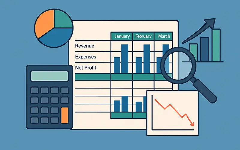 آموزش تحلیل سود و زیان با گوگل شیت