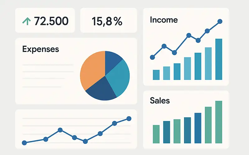 طراحی داشبورد مالی با گوگل شیت